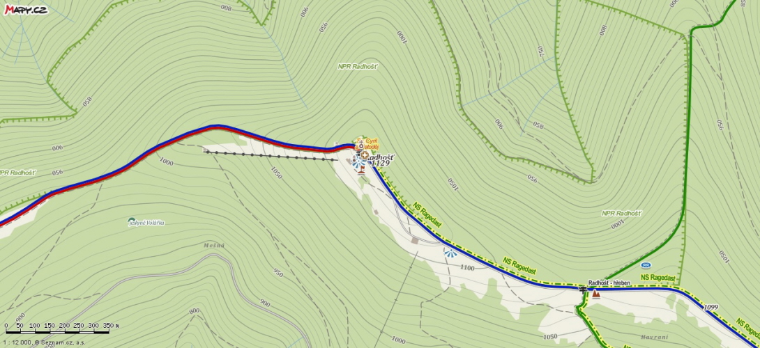 Radhošť - mapa