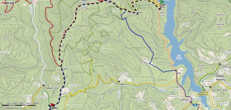 Šance - Podolánky Kociánka 11km